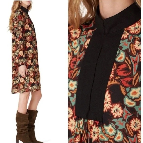 Anna Sui Floral Larkspur Fields Dress - Picture 3 of 15